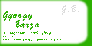 gyorgy barzo business card